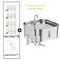 14L/7L Automatic Dog Water Fountain Stainless Steel Cat Pet Fountain with window Silent Cat Dog Water Feeder( No 5V 1A Plug