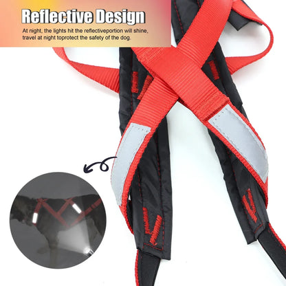 Sled Dog Pulling Car Leash Waterproof Night Reflective Dog Chest Harness Big Large Dog Weighted Rally Vest Pet Training Supplies