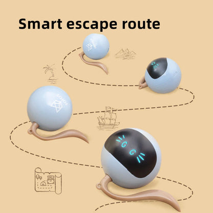 Pet AI Smart Cats Toy Usb Rechargeable Rotation Petanque Ball  Automatically Avoid Obstacles Toys Interactive Games Fun Cat Ball
