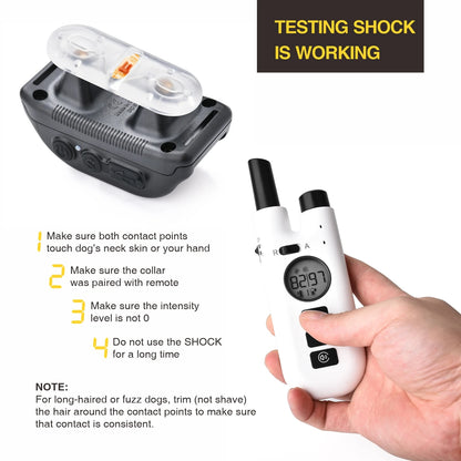 Dog Training Bark Collar 2 in 1 No Bark Control Collar 800M Rechargeable Dog Electric Collar Remote Waterproof Dog Pet Product