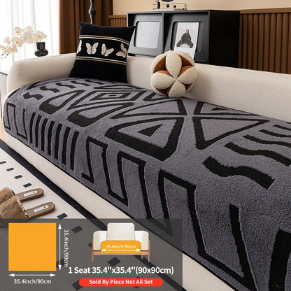 Winter Short Velvet Sofa Cushion Non-Shedding Slip-resistant Home animal feiendly Protection Cover for Living Room Furniture