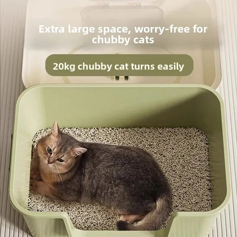 Large Size  Litter Box Full Enclosure Anti Odor Anti Splaing Cabinet  Toilet  Poop Pan Supplies Pet Care Accories