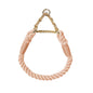 Dog Collar P Chain Comfortable Cotton Dog Collars Adjustable Braided Cotton Multi-Color Rope Collar with Durable Metal Dog Chain