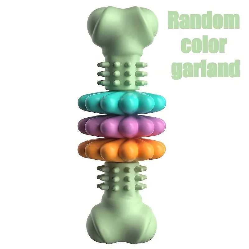 Durable TPR Dog Chew Bone for Aggressive Chewers Teeth Cleaning Toy for Small Medium Dogs Boredom Relief Training Toy Chew Extra