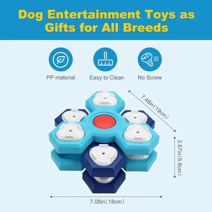 Interactive Slow Feeder Bowl New Durable Latex Dog Cat Puzzle Board Anti Boredom Pet Toy Anti Choking IQ Training Food Dish