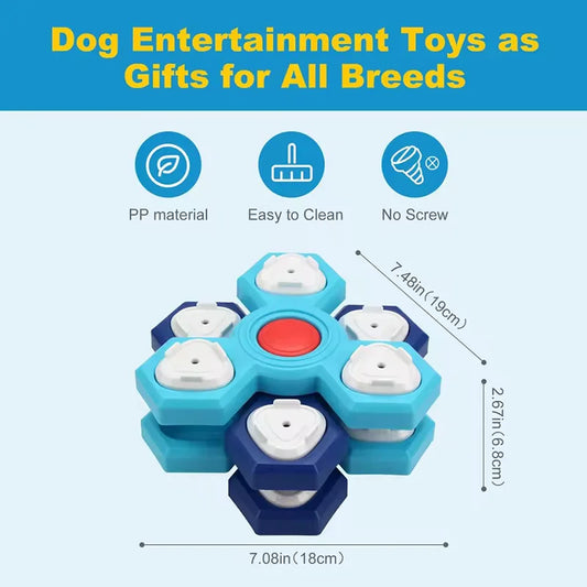 Interactive Slow Feeder Bowl New Durable Latex Dog Cat Puzzle Board Anti Boredom Pet Toy Anti Choking IQ Training Food Dish