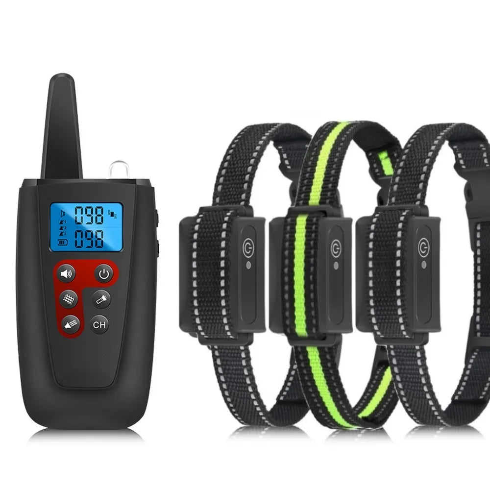 No Shock No Pins Dog Training Collar 3300ft Remote IP67 Waterproof Rechargeable Pet Training Collar Sound Vibration Shock Free