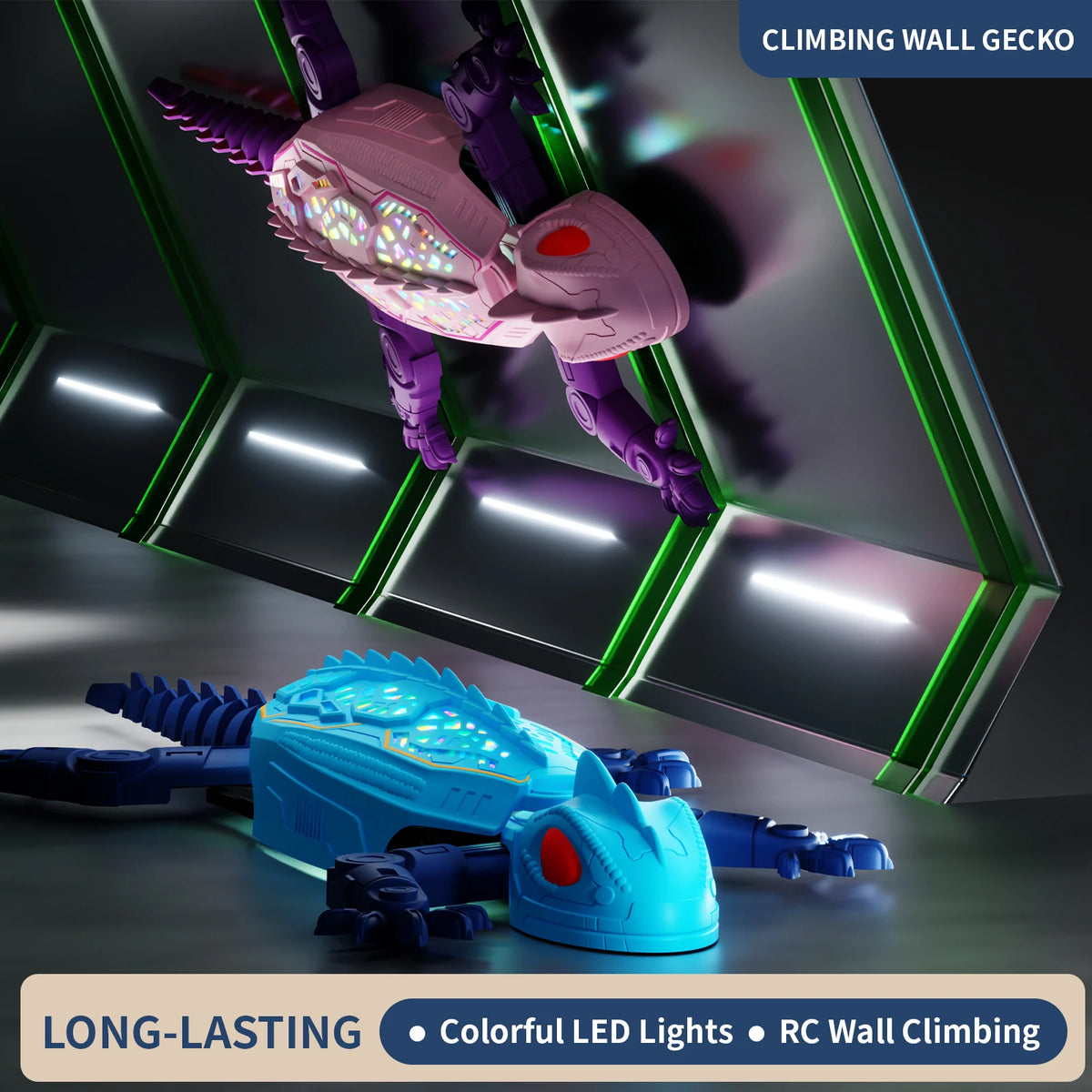 Simulated Gecko Climbing Remote Control, Ceiling and Floor Crawling Electric Toys, Birthday Gifts for Boys and Girls