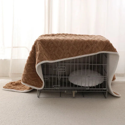 Dog Cat Blankets Mat Warm Winter Dogs Puppy Cushion Pet Fleece Blanket Warmly for Cats Small Medium Large Dogs Bed Mat