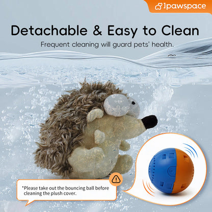 Rechargeable Interactive Dog Toy Motion Activated Vibrating Bouncing Jump Ball Bit Resistant Squeaky Wiggle Plush Toy