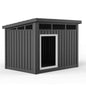 Resin Dog House with Hydraulic Rod, Waterproof Outdoor Insulated Dog Kennel, Slanted Roof Large Dog Shelter for Medium Large Dog