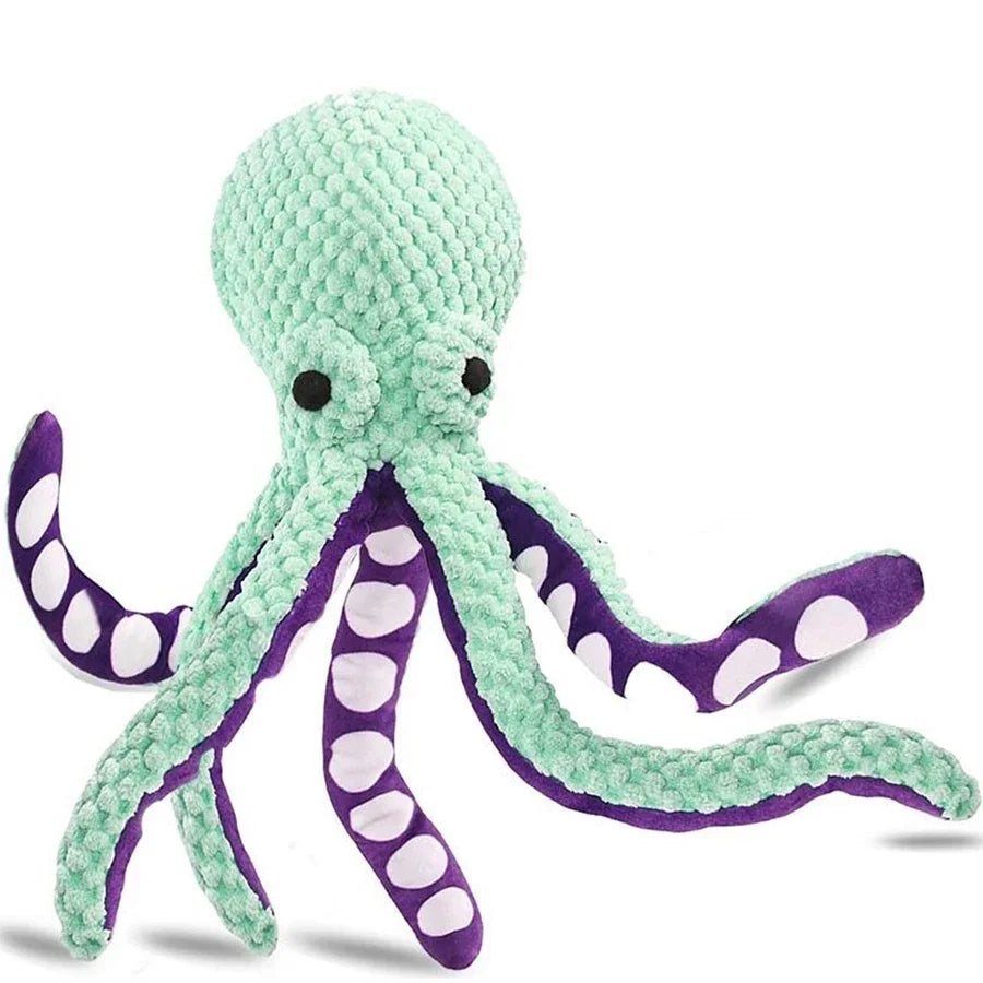 Pet plush octopus toy interactive sound anti-demolition home large and small dog boredom companion dog toy