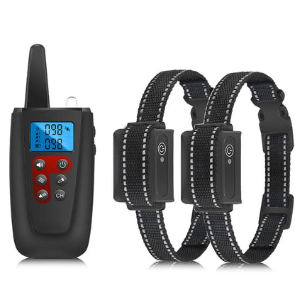 No Shock No Pins Dog Training Collar 3300ft Remote IP67 Waterproof Rechargeable Pet Training Collar Sound Vibration Shock Free