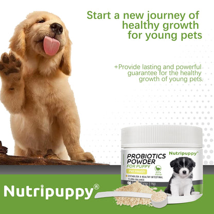 Dog Probiotic Powder Supplement - Supports Digestive Health&Relieves Diarrhea,Boosts Immune System for Puppy Adult Senior Dogs