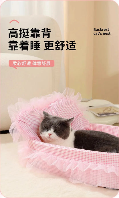 Macaron dog bed pet kennel kennel four seasons universal winter dopamine cat nest deep sleeping nest pet supplies spot