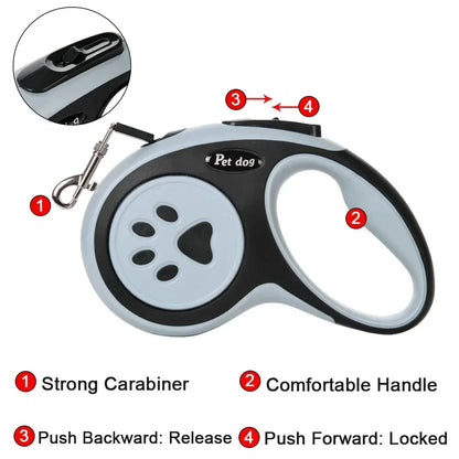 Cat telescopic leash overlength leash pet harnesses effort-saving handle safe walking the dog outdoors explosion-proof dog leash
