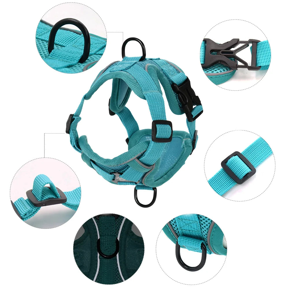 Breathable Cat Harness Leash for Small Medium Dogs Cats  Adjustable Reflective Harnesses Pets Vest Puppy Maine Sphynx Supplies