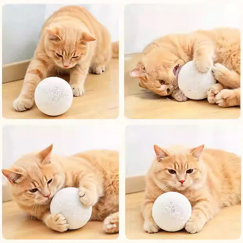 Cat toy silent wool ball cat's self pleasure boredom relief toy chasing prey ball teasing cat stick grinding teeth durable bite