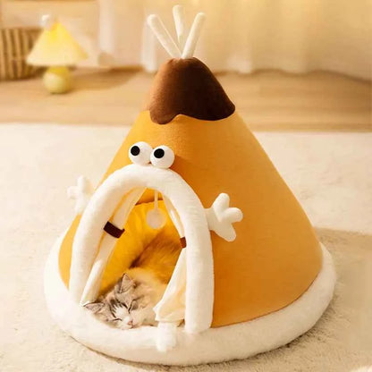 Dog Nest Warm Dog Bed Four Seasons Universal House Type Triangle Tent Closed Cat Nest Dog House Cat Mat Dog Mattress Cat Bed