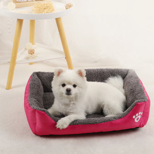 Dog Bed Winter Pet Beds Cat Sofa Accessories Small Big Cushion Dogs Pets Supplies Baskets Large Basket Mat Bedding Kennel Fluffy