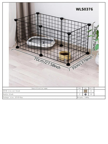 Cat and Dog Pet Fence Indoor Enclosure Freely Combinable Cat Cage Dog Cage Training Isolation Toilet Area for Small and Medium-Sized Dogs