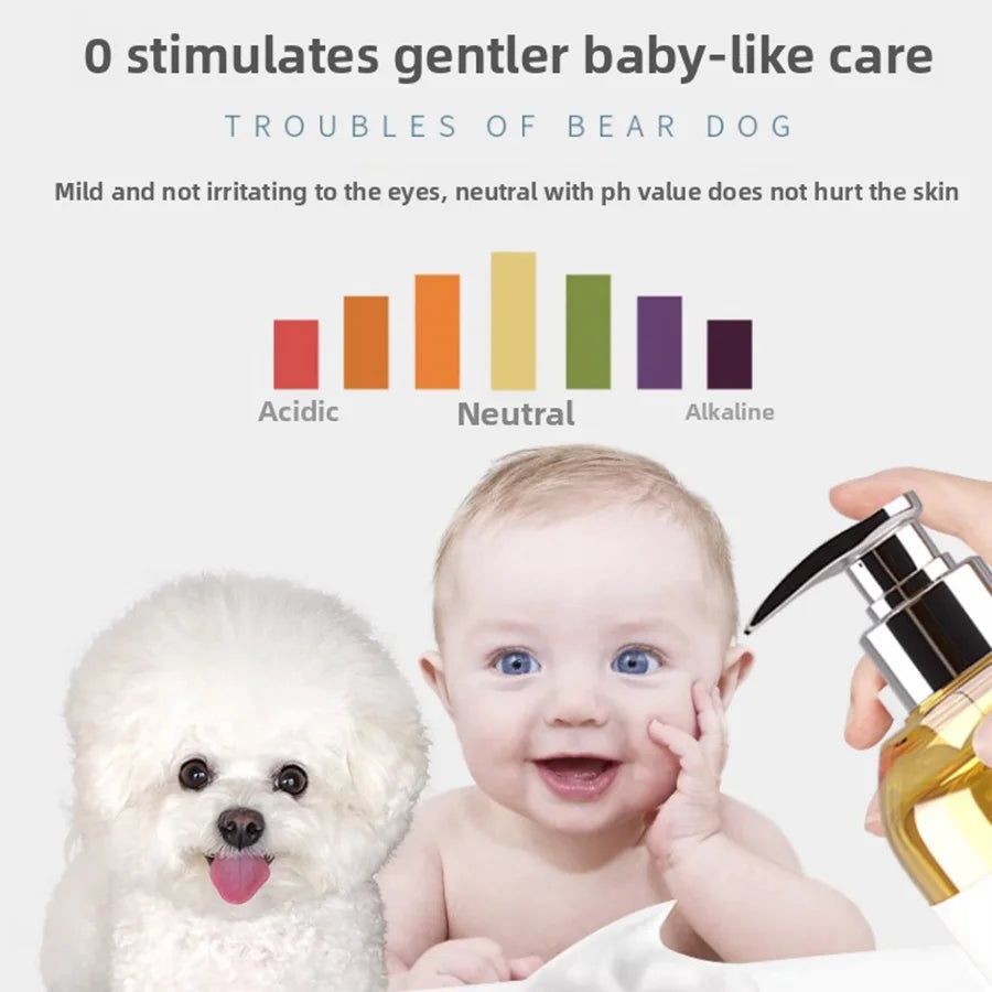 PETCLEAR 2-in-1 Dog Shampoo And Conditioner Mild Formula Puppy Bath Gel 500ml Special Design Cleaning Products for Dogs