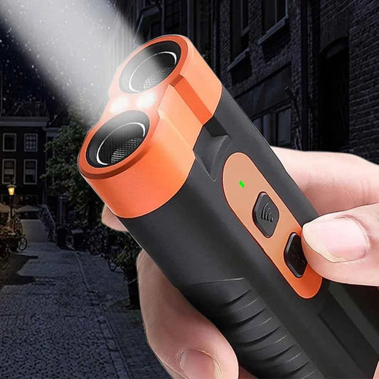 Ultrasonic Dog Repeller Rechargeable Anti Barking Device with LED Flashlight Dog Repellent Dog Training Device Safe for Dogs