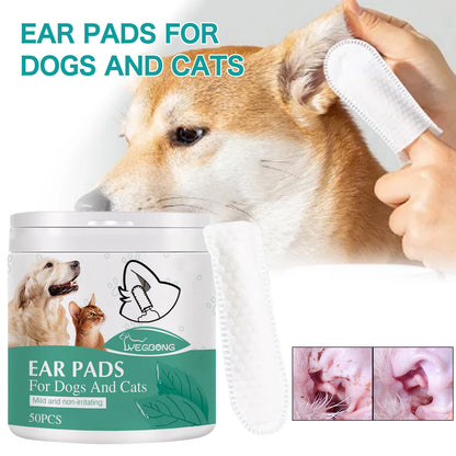 Pet Cleaning Finger Wipes Cats Dogs Remover Eye Tear Ear Mite Stains Disposable Cleaner Wipe Non-irritating Pets Beauty Products