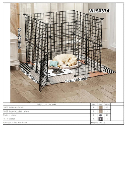 Cat and Dog Pet Fence Indoor Enclosure Freely Combinable Cat Cage Dog Cage Training Isolation Toilet Area for Small and Medium-Sized Dogs