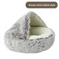 Pet Autumn and Winter Warm Shell Semi-Enclosed Cat Bed Pure Cotton Pet Cat Bed Semi-Enclosed Dog Bed Dog Bed Enclosed Cat Bed