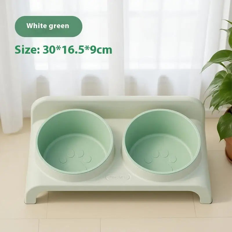 Food Feeders Pet Double Bowls Feeder Adjustable Height Cats Dogs Drinker Water Bowl Dish Elevated Feeding Supplies