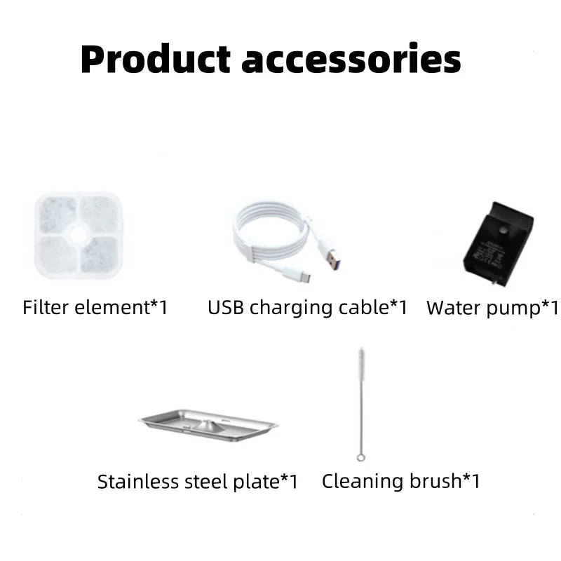 A 5-liter Capacity Wireless Sensor Can Multi-cycle Live Water Filter Pet Automatic Water Dispenser Silent Smart Pet Water Feeder