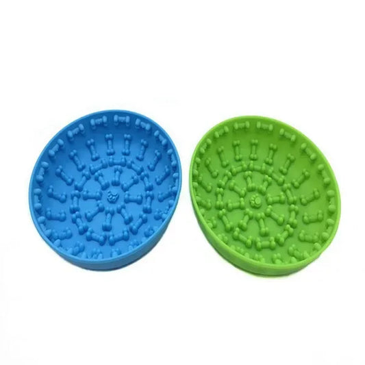 Pet Dog Slow Feeder Bowl with Suction Cup, Interactive Chew Toy for Anxiety Relief