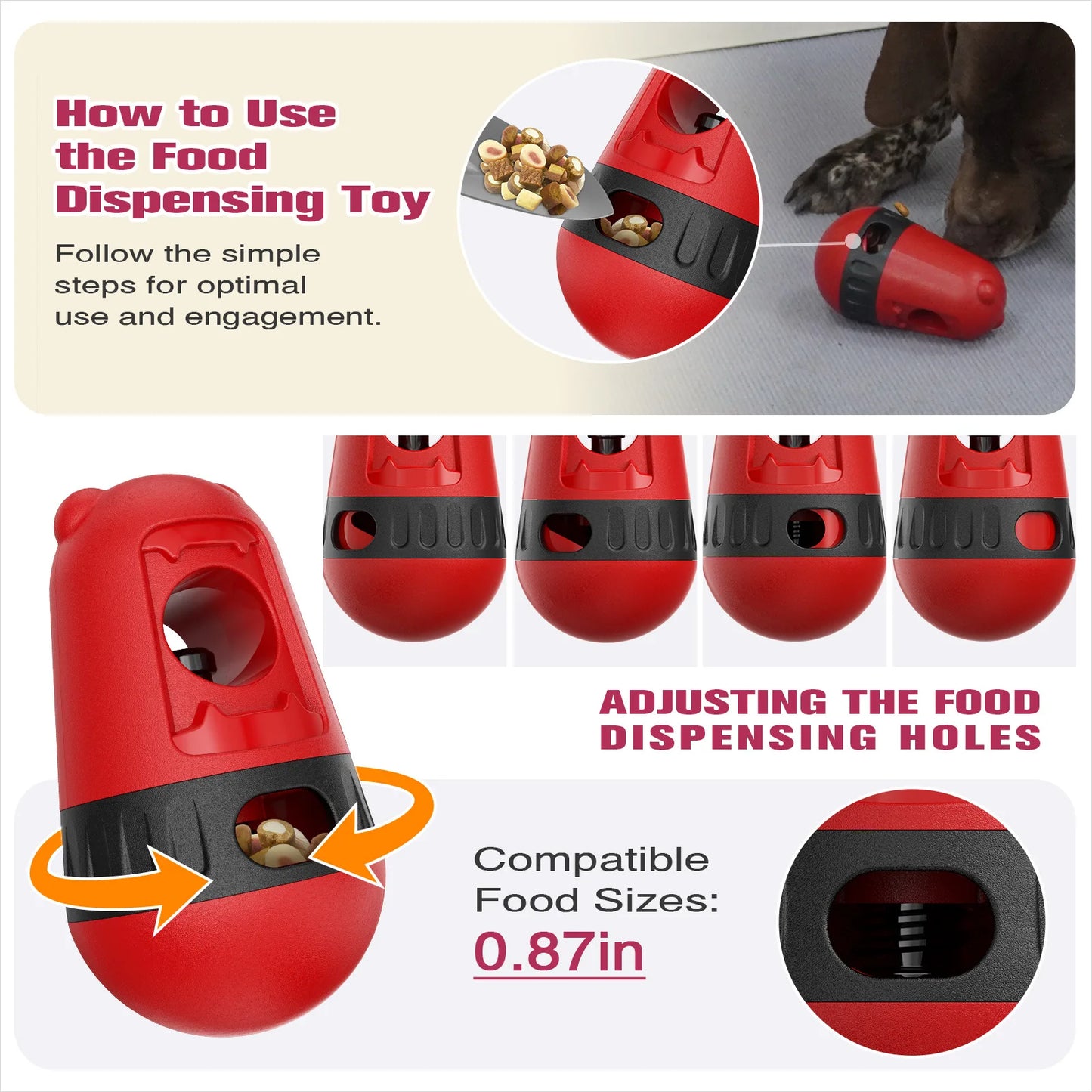 Slow Feeder Ball Cat Dog enrichment toys Food Dispensing Puppy Toy  Interactive Improve IQ Rolling Design tumbler owl Pet toys