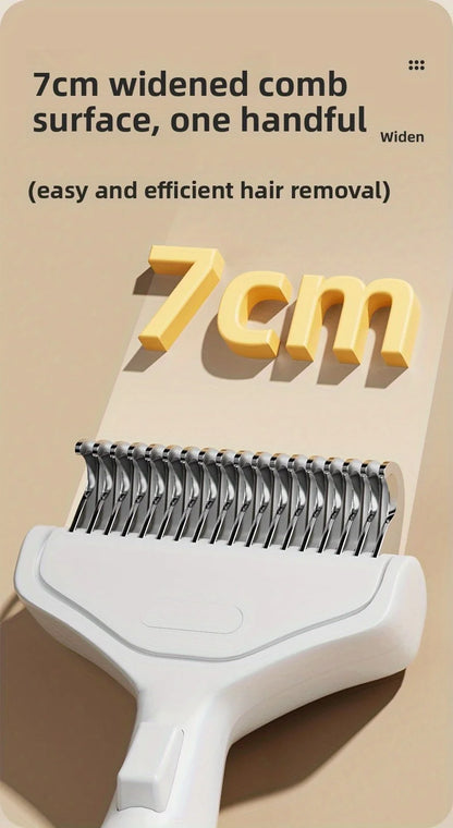 1PC Stainless Steel Dog Hair Removal Brush for Long Hair Breeds Puppy Cat Comb Pet Grooming Products Curved Design
