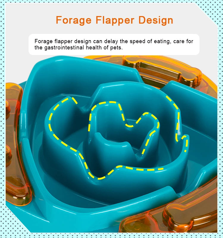 Truelove Pet Dog Slow Feeder High Quality Durable Non Slip Eco-friendly Plastic Protect Cat Dog Cervical Spine Food Bowl TLT2602