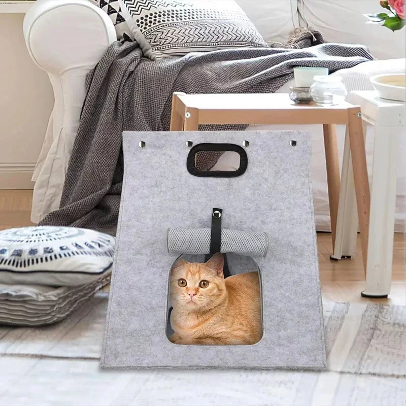 Felt Pet Nest Creative Breathable Collapsible Cat Bed House Warm Nest For Cat Portable Carrier Bag Outdoors