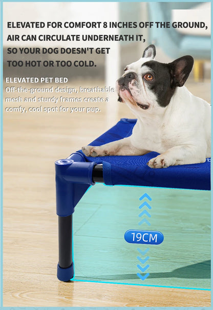 Winter Outdoor Elevated Dog Bed, Large, Medium, Small Pet Dog Bed, Portable Dog Bed for Camping or Beach Breathable Mesh Mesh