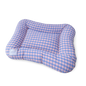 Breathable Warm Dog Bed Pad Macaron Soft Pet Sleeping Bed Non-slip Comfortable Plaid Dog Cushion for Cats and Dogs