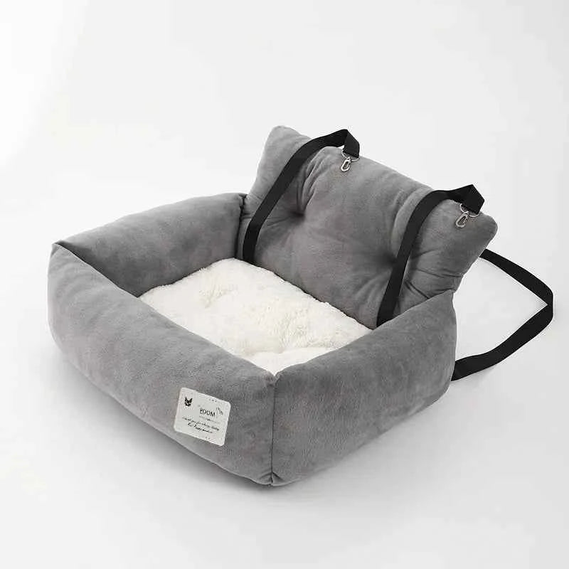 Car Dog Carrier Portable Car Pet Front and Back Seat Carrier - Soft Dog Crate & Car Seat Cushion for Travel