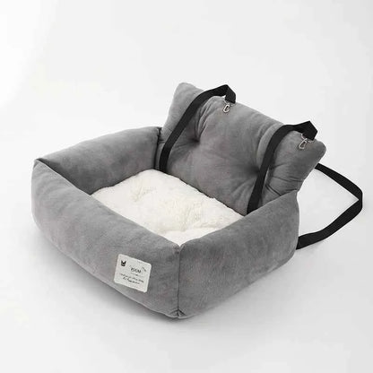 Car Dog Carrier Portable Car Pet Front and Back Seat Carrier - Soft Dog Crate & Car Seat Cushion for Travel