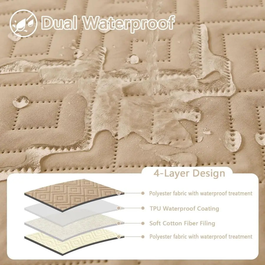Waterproof Dog Blanket, Soft Pet Bed Blankets, Waterproof Sofa Couch Cover for Dogs Washable, Reversible Pet Couch Covers for So