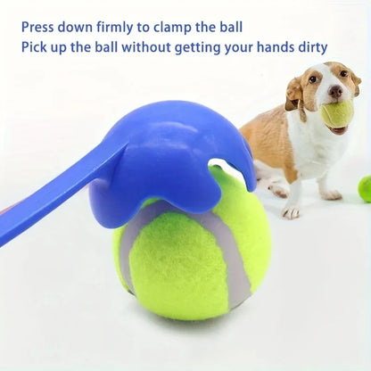 Pet Tennis Ball Launcher Set Outdoor Dog Training Toy Fetch Play Durable Ergonomic Handle Interactive Ball Picking Pet Supplies
