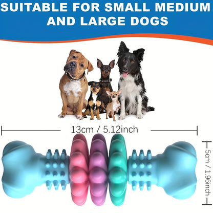 Durable TPR Dog Chew Bone for Aggressive Chewers Teeth Cleaning Toy for Small Medium Dogs Boredom Relief Training Toy Chew Extra