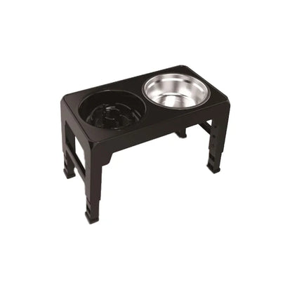 Dog Feeder Stand Elevated Adjustable, Stainless Steel Bowls Double, Raised Food Water Bowls for Small Medium Large Dogs