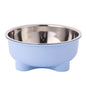 1PC Four-Legged Solid Color Stainless Steel Pet Dog Bowl And Cat Bowl For Indoor And Outdoor Use