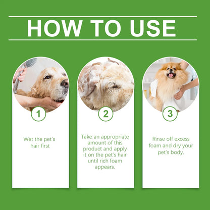 YEGBONG 2-in-1 Pet Shampoo Conditioner for Dog Moisturizing Hypoallergenic Long-Lasting Scent Coat Care Cleansing Bath Liquid