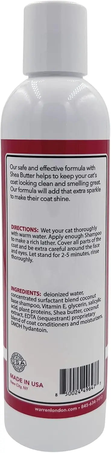 Hypoallergenic Cat Shampoo & Conditioner 8 oz – Unscented, Shea Butter Moisturizing, Soap-Free 2-in-1 for Dander & Allergy Contr - Pet Suppie