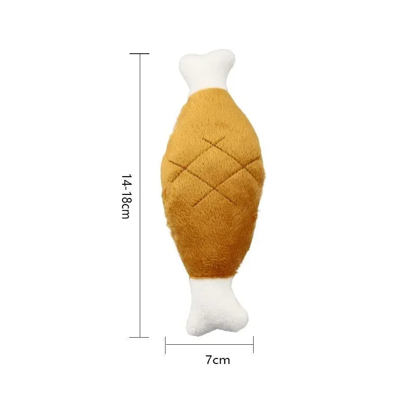 Dog Squeaky Toy Chicken Legs Bone Shape Pet Dog Plush Toy for Small Medium Large Dogs and Cats  juguetes para perros