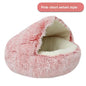 Pet Autumn and Winter Warm Shell Semi-Enclosed Cat Bed Pure Cotton Pet Cat Bed Semi-Enclosed Dog Bed Dog Bed Enclosed Cat Bed